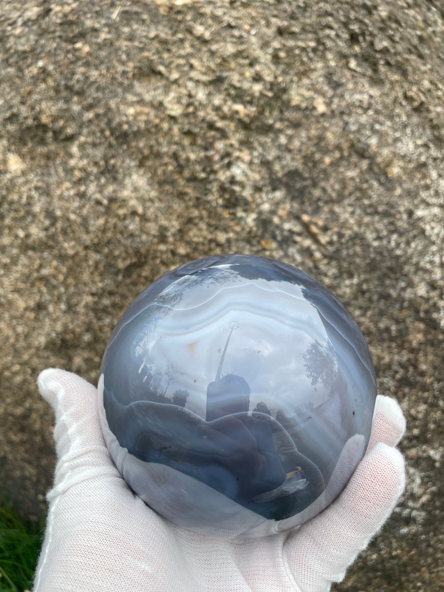 2.7LB Natural Geode Sphere,Agate Geode Ball,Natural Druse Ball,Crystal Ball Hole,Mineral Specimens,Crystal Heal,Crystal Gift,Home Decoration