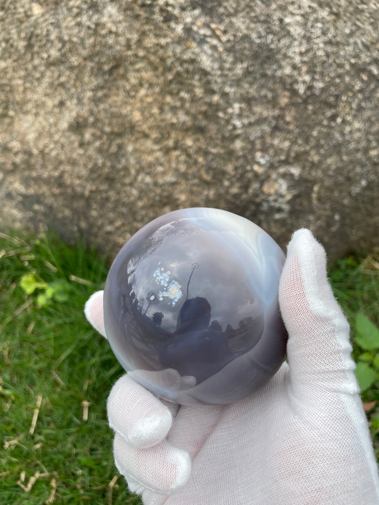1.56LB Natural Geode Sphere,Agate Geode Ball,Natural Druse Ball,Crystal Ball Hole,Mineral Specimens,Crystal Heal,Crystal Gift,Home Decoration